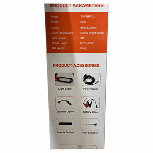 چراغ کمپینگ کانپکس Conpex مدل TW-TRP-01 روشنایی 9500 لومن (گیره باتری تو اقلام همراه مشخص شود)