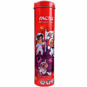 مداد رنگی  فکتیس FACTIS با جعبه فلزی 24 رنگ