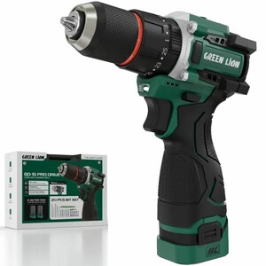 دریل چکشی شارژی گرین لاین Green Lion مدل GD-15 Pro Drive با گشتاور 55Nm