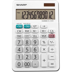 ماشین حساب رومیزی شارپ sharp مدل EL-334WB دوازده رقمی