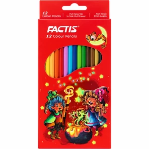 مداد رنگی 12 رنگ فکتیس FACTIS مدل F07112212 جعبه مقوایی