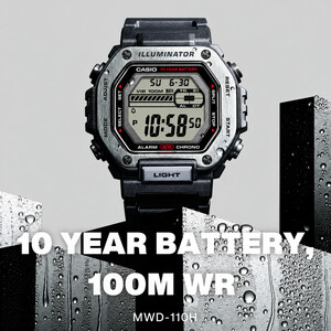 قیمت ساعت دیجیتال کاسیو Casio مدل MWD-110H-1A ضد آب