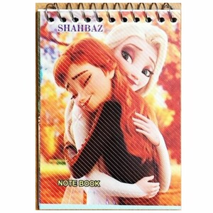 دفترچه یادداشت فانتزی شاهباز Shahbaz سایز 1/16 طرح دار سیمی