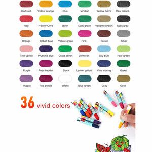 پاستل روغنی اویل Oil مدل Fantastic Colors غیر سمی 36 رنگ