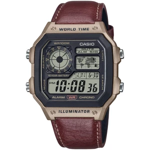 ساعت مچی دیجیتال کاسیو CASIO مدل AE-1200WHL-5AV یونیسکس با بند چرمی