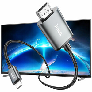 قیمت کابل تبدیل لایتنینگ به HDMI هوکو Hoco مدل UA27 طول 2 متر