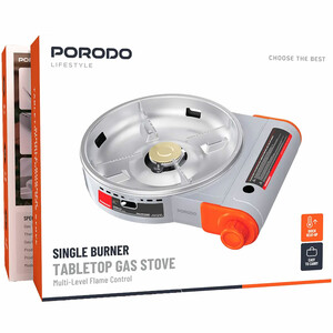 قیمت اجاق گاز رومیزی تک شعله پورودو Porodo مدل PDLFSTK3000GY
