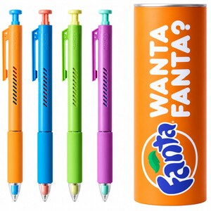 خودکار مشکی ژله ای کاکو KACO مدل Fanta نوک 0.5 میلی متر پک 4 عددی