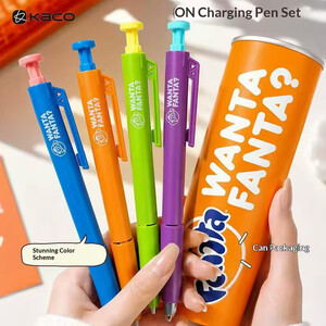 خودکار مشکی ژله ای کاکو KACO مدل POPUP Fanta نوک 0.5 میلی متر