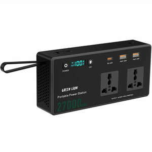خرید پاور استیشن گرین لاین Green Lion مدل GNVTMTE27PBBK ظرفیت 27000 میلی آمپر ساعت (A)
