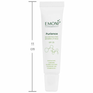 بالم لب ترمیم کننده و بازسازی کننده امونی Emoni مدل Purience  با محافظت در برابر آفتاب با SPF25 حجم 15ml