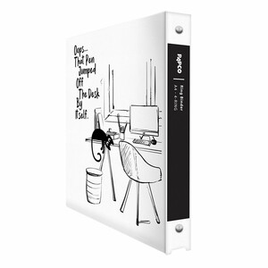 کلاسور پاپکو Papco مدل Ring Binder 4-Ring بلک اند وایت سایز A4