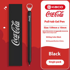 خودکار مشکی ژله ای کاکو KACO مدل K1062 POPUP نوک 0.5 میلی متری طرح نوشابه