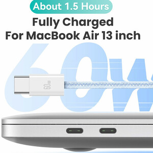 فروش کابل شارژ تایپ سی یوسامزمدل SJ656 توان 60 وات 1.2 متر