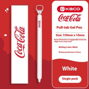 خودکار مشکی ژله ای کاکو KACO مدل K1062 POPUP نوک 0.5 میلی متری طرح نوشابه