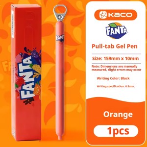خودکار مشکی ژله ای کاکو KACO مدل K1062 POPUP نوک 0.5 میلی متری طرح نوشابه