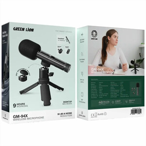 خرید میکروفون بی سیم گرین لاین Green Lion مدل GM-94X با حذف نویز