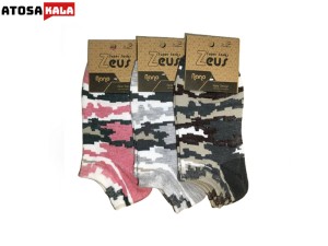 جوراب مچی نخ پنبه طرح چیریکی بسته 3 عددی