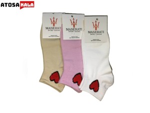 جوراب زنانه مدل قلبی بسته 3 عددی