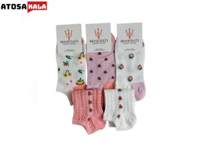 جوراب زنانه مچی نخ پنبه بسته 5 عددی