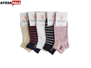 جوراب زنانه مچی مدل خرسی بسته 5 عددی