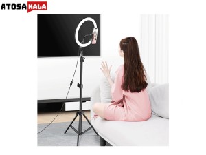 رینگ لایت بیسوس Baseus Live Stream Holder-floor Stand Ring Light CRZB12-B01 پایه 160 سانتی و هولدر