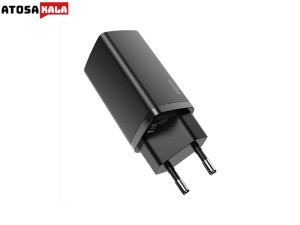 شارژر دیواری فست شارژ بیسوس Baseus GaN2 Lite Quick Charger C + U CCGAN65UE CCGAN2L-H01 توان 65 وات