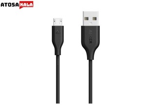 کابل تبدیل USB به microUSB انکر مدل A8132 PowerLine طول 0.9 متر