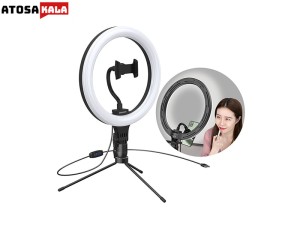 رینگ لایت بیسوس Baseus Live Stream Holder-table Stand Ring Light CRZB10-A01 با پایه 20 سانتی و هولدر