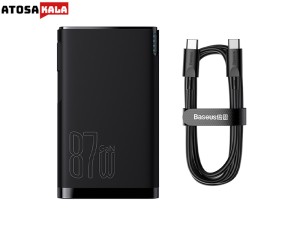 پاوربانک 10000 و شارژر دیواری بیسوس Baseus Power Station 4 PPHD010001 87W CN توان 87 وات با کابل
