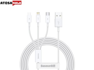 کابل شارژ سریع سه سر بیسوس Baseus Superior Fast Charging USB to M+L+C