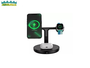 استند و شارژر وایرلس مگنتی بیسوس Baseus Swan WXTE000101 توان 20 وات