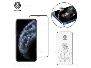 گلس تمام صفحه تمام چسب آیفون گرین لاین Apple iPhone 11 Pro / X / XS Green Lion 3D Unbreakable