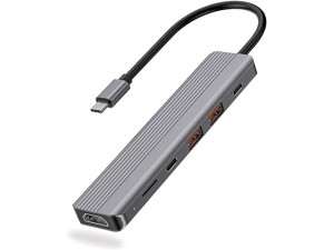 هاب تایپ سی 6 پورت آلومینیومی پاورولوژی P61HBCGY