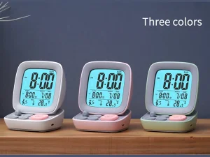 ساعت زنگ‌دار صوتی رومیزی شارژی Small Computer Electronic Alarm Clock GW-8152