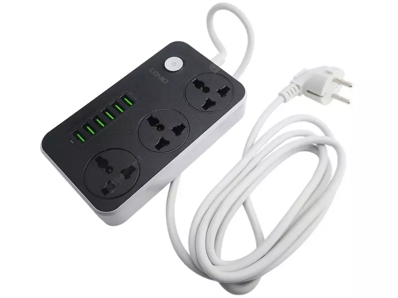 چند راهی 3 سوکت و 6 یو اس بی الدنیو LDNIO Power Strip SC3604