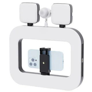 چراغ رینگ لایت مربعی مدل ZGRL-02 با هولدر موبایل