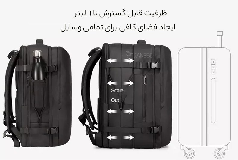 کوله پشتی با قابلیت گسترش
