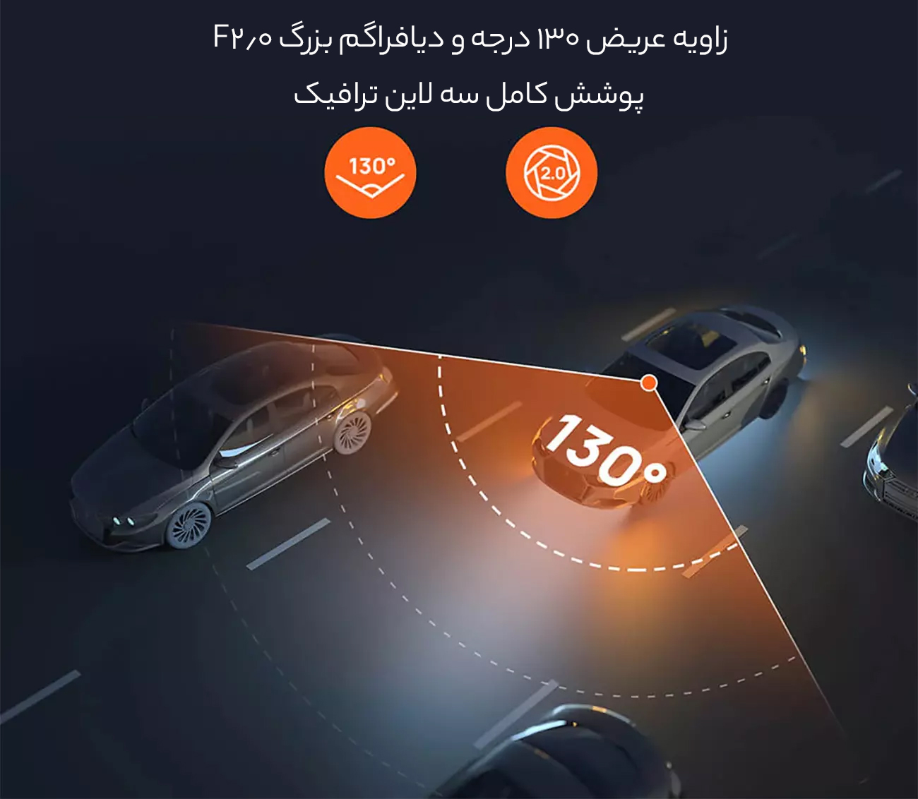 دید گسترده تا 130 درجه