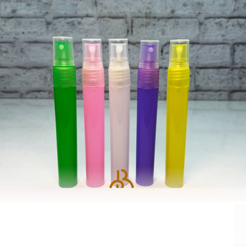 شیشه عطر اسپری (ظرف عطر) 10 میل پلاس پلی اتیلن استوانه رنگی