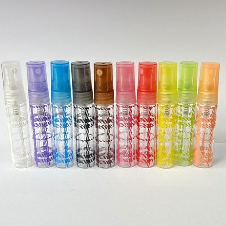 شیشه عطر 5 میل دکانت رنگی بسته 10 تایی