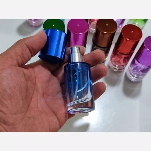 شیشه عطر 20میل استوانه رنگی(1جین 12عددی))