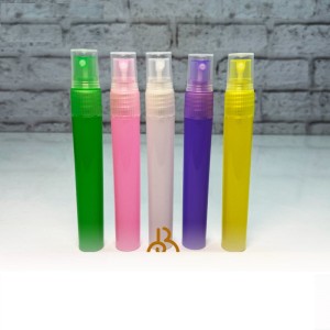شیشه عطر اسپری (ظرف عطر) 10 میل پلاس پلی اتیلن استوانه رنگی