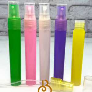 شیشه عطر اسپری (ظرف عطر) 10 میل پلاس پلی اتیلن استوانه رنگی