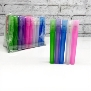 شیشه عطر اسپری (ظرف عطر) 6 میل پلی اتیلن رز مکعبی (رنگی)