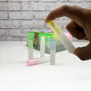 شیشه عطر اسپری (ظرف عطر)  رول پلاستیکی 1 میل سوپر (شیاردار)