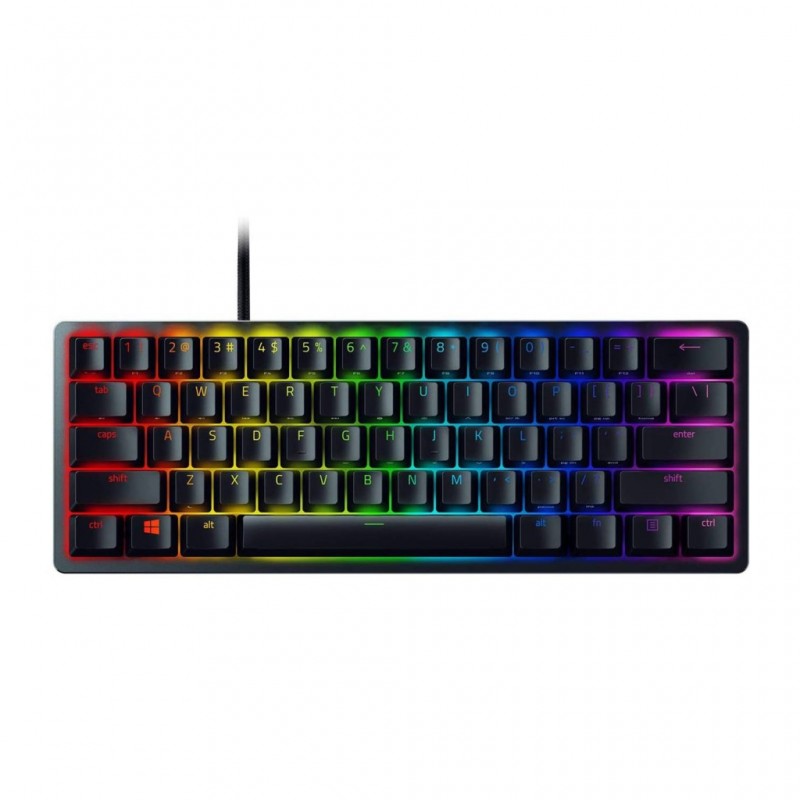 کیبورد گیمینگ ریزر مدل Razer Huntsman Mini-Purple Switch