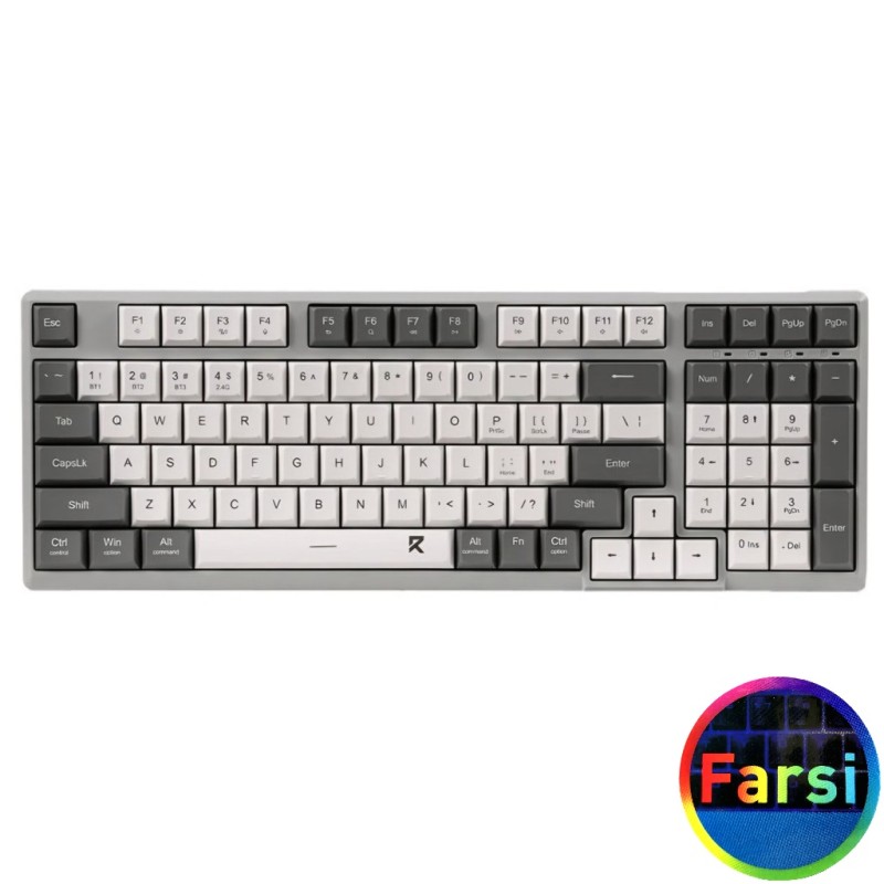 کیبورد اداری بی سیم ردراگون مدل Redragon BK7114 WG Scissor/به همراه حروف فارسی