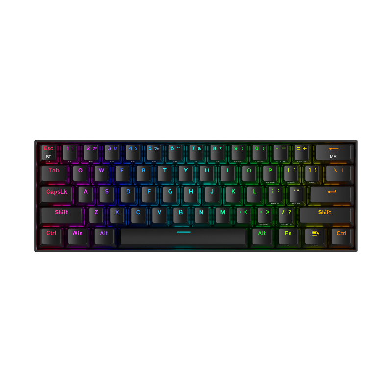 کیبورد گیمینگ بی سیم ردراگون مدل Redragon K530 Draconic Pro / مشکی / سوئیچ قهوه‌ای