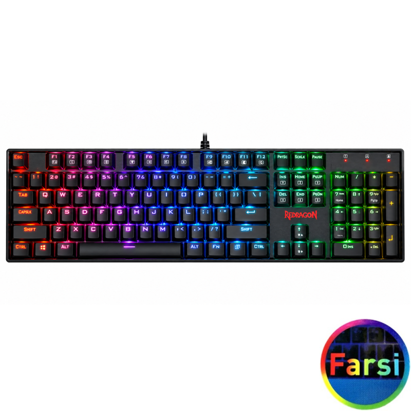 کیبورد گیمینگ ردراگون مدل Redragon K551 V2 Mitra/به همراه حروف فارسی